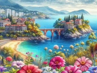 Puzzle «City by the sea»