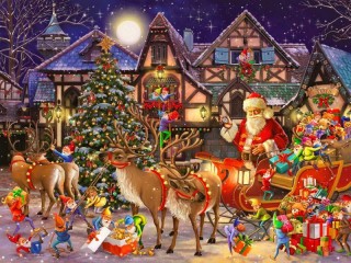 Puzzle «Santa's reindeer»