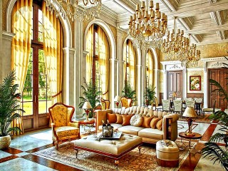 Jigsaw Puzzle «Living room in the palace»