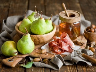 Slagalica «Pear and ham»