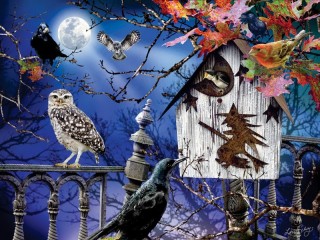 パズル «halloween bird house»