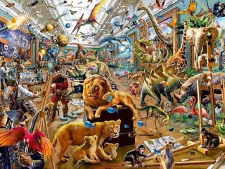 Jigsaw Puzzle «Chaos in the gallery»