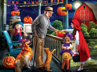 Jigsaw Puzzle «Halloween at grandfather