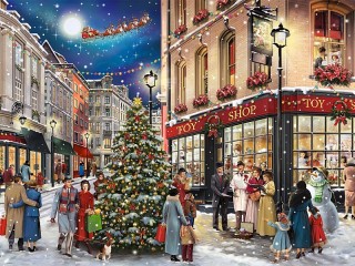 Jigsaw Puzzle «Choir in front of the store»