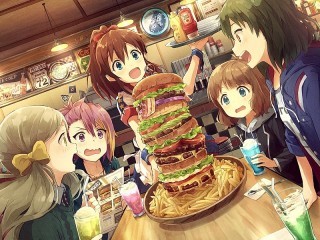 Jigsaw Puzzle «Idolmaster in cafe»