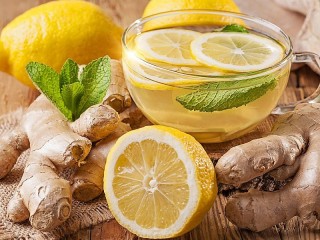 Пазл «Имбирный чай и лимон»