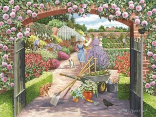 Jigsaw Puzzle «The gate to the garden»