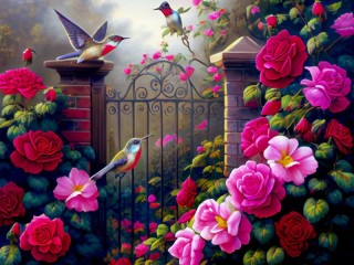 Jigsaw Puzzle «Gate to the garden»