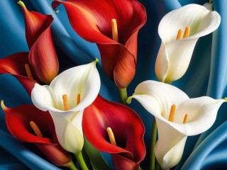 Puzzle «Calla lilies»