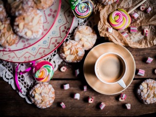 Jigsaw Puzzle «Cappuccino and cookies»