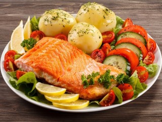 Jigsaw Puzzle «Potatoes with fish»