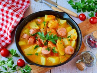 Jigsaw Puzzle «Potatoes with sausages»