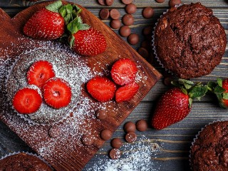 Slagalica «Strawberry muffins»