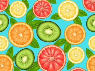 Puzzle «Kiwi and citrus fruits»