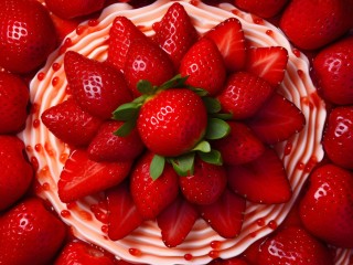 Jigsaw Puzzle «Strawberry dessert»