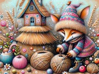 Jigsaw Puzzle «Balls for the little fox»