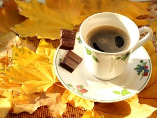 Quebra-cabeça «Coffee on an autumn morning»