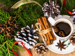 Jigsaw Puzzle «Coffee with cones»