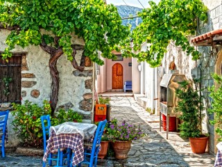 Quebra-cabeça «Coffee shop in Crete»