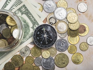 Jigsaw Puzzle «Compass and money»