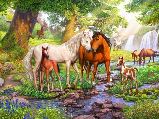 Jigsaw Puzzle «Horses»