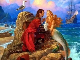 Bulmaca «Corsair and mermaid»
