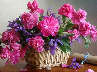 Пазл «Корзина с цветами»