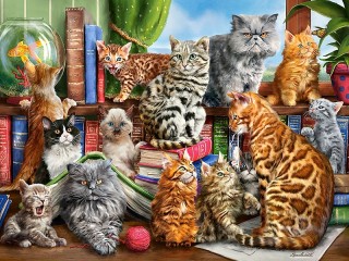 Jigsaw Puzzle «Cat club»