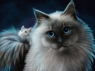 Пазл «Кошка и мышка»