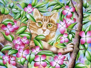 Jigsaw Puzzle «Cat in the tree»