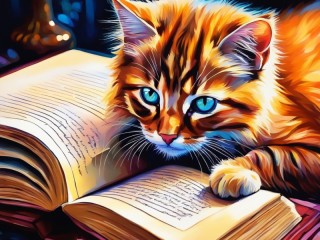 Пазл «Кот ученый»