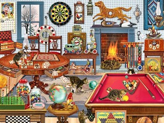 Jigsaw Puzzle «Kittens in the game of kom»