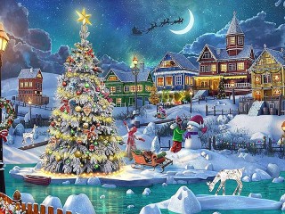Jigsaw Puzzle «Beautiful Christmas tree»
