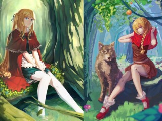 Puzzle «red riding hoods»