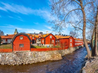 Quebra-cabeça «Red Swedish houses»