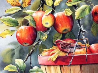Jigsaw Puzzle «Red apples»