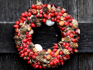 Jigsaw Puzzle «Red wreath»