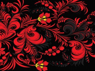 Jigsaw Puzzle «Red and black pattern»