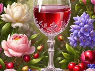 Jigsaw Puzzle «Red wine»