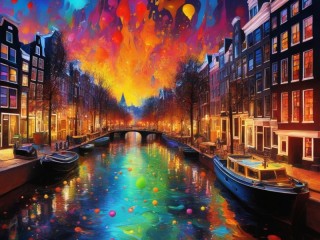 Rompecabezas «Colorful Amsterdam»