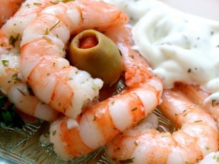 Puzzle «shrimp with sauce»