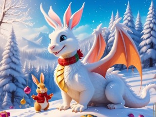 Quebra-cabeça «Rabbit and dragon»