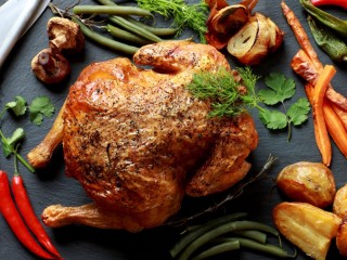 Jigsaw Puzzle «Chicken with vegetables»