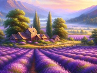 Rompecabezas «Lavender fields»