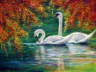 Jigsaw Puzzle «Swans»