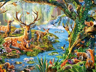 Jigsaw Puzzle «Forest life»