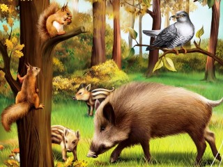 Jigsaw Puzzle «Forest dwellers»