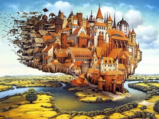 Jigsaw Puzzle «The flying city»