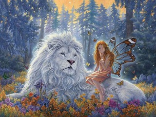 Puzzle «Lev i babocha»