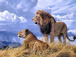 Puzzle «Lev i lvitsa»